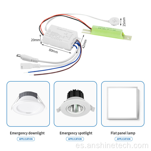 Controlador de emergencia con luz LED de 3-20W